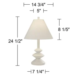 360 Lighting Modern Table Lamps 24 1/2" High Set Of 2 White Sculpture Fabric Cone Shade For Bedroom Living Room House Home Bedside Nightstand Office 15 360 Lighting Modern Table Lamps 24 1/2" High Set Of 2 White Sculpture Fabric Cone Shade For Bedroom Living Room House Home Bedside Nightstand Office -Outlet 360 Lighting Store GUEST 816bce20 d614 49d0 9ef7 19521f5dc81b