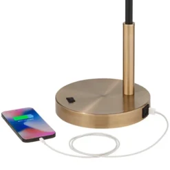 360 Lighting Colborne Modern Mid Century Desk Table Lamp 28" Tall Antique Brass Black With USB Charging Port LED For Bedroom Living Room Bedside Kids 10 360 Lighting Colborne Modern Mid Century Desk Table Lamp 28" Tall Antique Brass Black With USB Charging Port LED For Bedroom Living Room Bedside Kids -Outlet 360 Lighting Store GUEST 86a563e5 0152 41a0 be97 a09f9236d93f