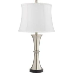360 Lighting Seymore Modern Table Lamps 26" High Set Of 2 White Softback With USB Charging Port LED Touch On Off Silver Drum Shade For Bedroom Desk -Outlet 360 Lighting Store GUEST 9456f6ec c368 45ae 84a3 1ddf157ba4d6