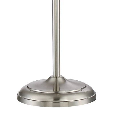360 Lighting Ellery Modern Torchiere Floor Lamp With Side Lights 72" Tall Brushed Nickel Frosted White Glass Shade For Living Room Reading Bedroom 4 360 Lighting Ellery Modern Torchiere Floor Lamp With Side Lights 72" Tall Brushed Nickel Frosted White Glass Shade For Living Room Reading Bedroom - Image 4