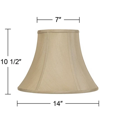 360 Lighting Traditional Floor Lamp Swing Arm 70" Tall Antique Brass Imperial Taupe Fabric Bell Shade For Living Room Reading Bedroom 4 360 Lighting Traditional Floor Lamp Swing Arm 70" Tall Antique Brass Imperial Taupe Fabric Bell Shade For Living Room Reading Bedroom - Image 4