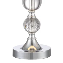 360 Lighting Solange Modern Table Lamps 25" High Set Of 2 Stacked Crystal Glass Silver White Tapered Drum Shade For Bedroom Living Room Nightstand -Outlet 360 Lighting Store GUEST a0d88960 849b 4305 9c4f 3b39fe469dfe