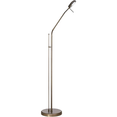360 Lighting Regan Traditional Pharmacy Floor Lamp 59" Tall Dark Brass Metal LED Adjustable Gooseneck Head For Living Room Reading Bedroom Office 4 360 Lighting Regan Traditional Pharmacy Floor Lamp 59" Tall Dark Brass Metal LED Adjustable Gooseneck Head For Living Room Reading Bedroom Office - Image 4