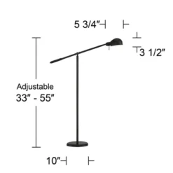 360 Lighting Dawson Traditional Pharmacy Floor Lamp 55" Tall Dark Bronze Metal Adjustable Boom Arm Dome Head For Living Room Reading Bedroom -Outlet 360 Lighting Store GUEST a7e351d5 0928 4fd4 ac21 5e1083a77ff1