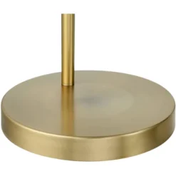 360 Lighting Cora Modern Arc Floor Lamp Standing 72" Tall Brass Metal White Linen Drum Shade Decor For Living Room Reading Bedroom Office House Home -Outlet 360 Lighting Store GUEST aae12020 7020 479b 9bd4 e0f3535b194b