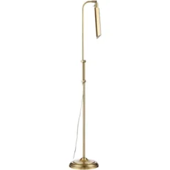 360 Lighting Culver Traditional Pharmacy Floor Lamp Standing 57" Tall Plated Aged Brass LED Adjustable Metal Shade For Living Room Reading Bedroo -Outlet 360 Lighting Store GUEST ace5a5cc ed8d 4d25 b989 7b92ee95bb03
