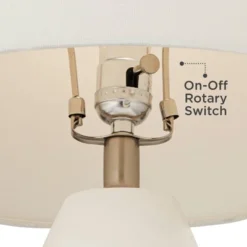 360 Lighting Modern Table Lamps 26" High Set Of 2 White Gourd Fabric Tapered Drum Shade For Bedroom Living Room House Home Bedside Nightstand Office -Outlet 360 Lighting Store GUEST bac5956b 2e3c 4ad4 83e9 85c6e9e0e874