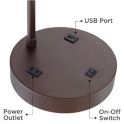 360 Lighting Colby Bronze USB Desk Lamps Set Of 2 With Smart Socket -Outlet 360 Lighting Store GUEST c16c32ff dd54 47b4 b75c 4d88f43ab176