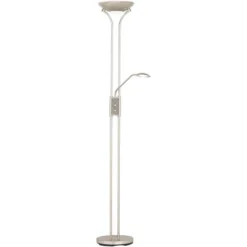 360 Lighting Canby Modern Torchiere Floor Lamp With Side Light 72" Tall Brushed Nickel Dimmable LED For Living Room Reading Bedroom Office House Home -Outlet 360 Lighting Store GUEST c3f83b68 62e3 4da4 bc71 d3c5a995e229