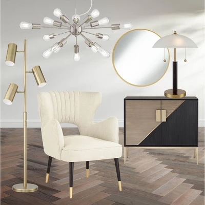 360 Lighting Mid Century Modern Desk Lamp 19 1/2" High Brown Wood White Frosted Glass Dome Shade For Bedroom Living Room Office 7 360 Lighting Mid Century Modern Desk Lamp 19 1/2" High Brown Wood White Frosted Glass Dome Shade For Bedroom Living Room Office - Image 7