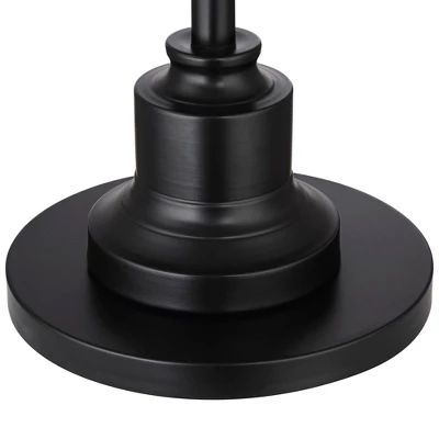 360 Lighting Spenser Rustic Farmhouse Floor Lamp 58" Tall Oiled Bronze Metal Off White Linen Empire Shade For Living Room Bedroom Office House Home 4 360 Lighting Spenser Rustic Farmhouse Floor Lamp 58" Tall Oiled Bronze Metal Off White Linen Empire Shade For Living Room Bedroom Office House Home - Image 4