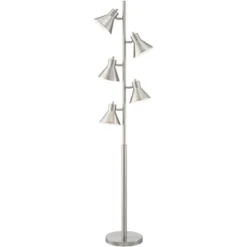 360 Lighting Modern Floor Lamp 5-Light Tree 70" Tall Brushed Nickel Metal Adjustable Heads For Living Room Reading Bedroom Office -Outlet 360 Lighting Store GUEST d137c670 7bd9 47f8 979e cd74d74b1b61