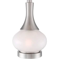 360 Lighting Serrena Modern Accent Table Lamp 23" High White Glass Brushed Nickel Metal With Nightlight Drum Shade For Bedroom Living Room House Home 11 360 Lighting Serrena Modern Accent Table Lamp 23" High White Glass Brushed Nickel Metal With Nightlight Drum Shade For Bedroom Living Room House Home -Outlet 360 Lighting Store GUEST d2bcbf7e fc9c 4565 b112 6bfdfe104829