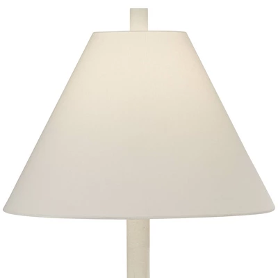 360 Lighting Modern Table Lamps 24 1/2" High Set Of 2 White Sculpture Fabric Cone Shade For Bedroom Living Room House Home Bedside Nightstand Office 3 360 Lighting Modern Table Lamps 24 1/2" High Set Of 2 White Sculpture Fabric Cone Shade For Bedroom Living Room House Home Bedside Nightstand Office - Image 3