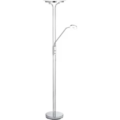 360 Lighting Perseus Modern Torchiere Floor Lamp With Reading Light 71 3/4" Tall Chrome Silver Metal LED Adjustable For Living Room Bedroom House Home -Outlet 360 Lighting Store GUEST d832cf0e cd0d 40b3 84d0 2dc112d78db4