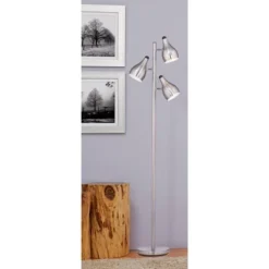 360 Lighting Modern Floor Lamp 3-Light Tree 64" Tall Brushed Steel Adjustable Shades For Living Room Reading Bedroom Office -Outlet 360 Lighting Store GUEST db32cd72 68be 4b31 bbe9 b77b6a54e876