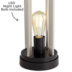 360 Lighting Marcel Modern Table Lamps Set Of 2 24 1/4" High Brushed Nickel With LED Nightlight USB Charging Port White Shade For Bedroom House Desk -Outlet 360 Lighting Store GUEST ead1be5c 2dcb 46d6 a635 676f0362d94d