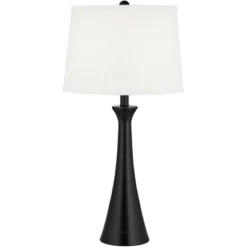 360 Lighting Karl Modern Table Lamps 28 1/4" Tall Set Of 2 Black Metal With USB And AC Power Outlet In Base White Drum Shade For Bedroom Living Room 14 360 Lighting Karl Modern Table Lamps 28 1/4" Tall Set Of 2 Black Metal With USB And AC Power Outlet In Base White Drum Shade For Bedroom Living Room -Outlet 360 Lighting Store GUEST eefd225b 45a3 4a83 9c7d 82bbd7644a0d
