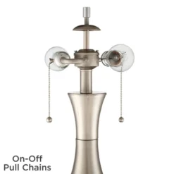 360 Lighting Simon Modern Accent Table Lamps Set Of 2 21" High Silver With USB Charging Port White Glass Dome Shade For Bedroom Living Room House Desk -Outlet 360 Lighting Store GUEST f0a6a726 2d99 4245 94ae edbceb984af2