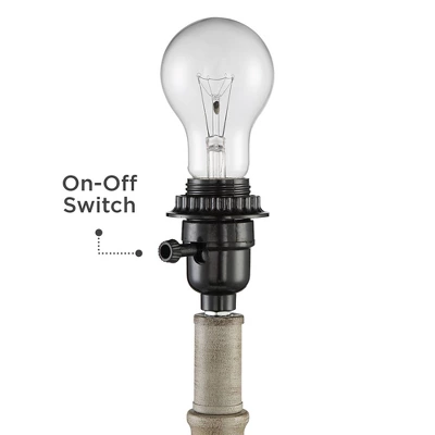 360 Lighting Claude Rustic Farmhouse Accent Table Lamps 21" High Set Of 2 Beige Washed Linen Drum Shade For Bedroom Living Room Bedside Nightstand 3 360 Lighting Claude Rustic Farmhouse Accent Table Lamps 21" High Set Of 2 Beige Washed Linen Drum Shade For Bedroom Living Room Bedside Nightstand - Image 3