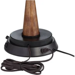 360 Lighting Modern Table Lamp With Dimmable USB And Outlet Workstation Base 24.5" High Bronze Tan Fabric Cylinder For Living Room Desk Bedroom -Outlet 360 Lighting Store GUEST f49da493 c12c 4227 816d 65c58a165cb1 1