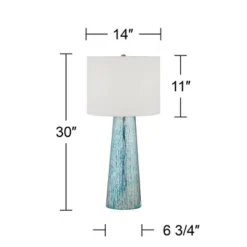 360 Lighting Marcus Modern Table Lamps 30" Tall Set Of 2 Mercury Glass Column White Drum Shade For Bedroom Living Room Bedside Nightstand Office Home -Outlet 360 Lighting Store GUEST f6aeba52 6c2c 42c5 8e8a 68c5b9d03f8e