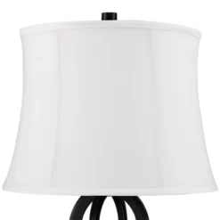 360 Lighting Marcel Industrial Table Lamps 24 1/4" High Set Of 2 Black With USB Charging Port And Nightlight LED Cream Shade For Bedroom Bedside Desk -Outlet 360 Lighting Store GUEST fa0f0c6f 3b3f 4a49 b2a3 7cafc5b36091