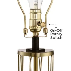 360 Lighting Nathan Modern Table Lamps 25 1/2" High Set Of 2 Gold Metal With USB Charging Ports Black Drum Shade For Bedroom Living Room Home Desk -Outlet 360 Lighting Store GUEST fd98c460 da77 4aad a69f 919a6f22e4d3