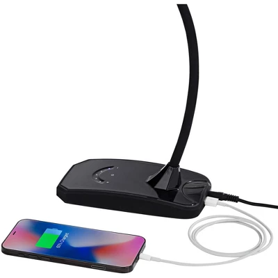 360 Lighting Ricky Modern Desk Lamp 13 3/4" High Black With USB Charging Port LED Gooseneck Touch On Off Dimmer For Bedroom Bedside Office House Desk 3 360 Lighting Ricky Modern Desk Lamp 13 3/4" High Black With USB Charging Port LED Gooseneck Touch On Off Dimmer For Bedroom Bedside Office House Desk - Image 3